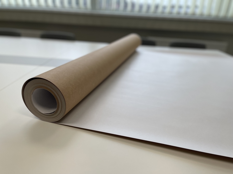 Coating floor paper in rolls 257 gsm + 10 gsm LDPE, 1300 mm